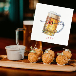 Making 50 Great Again Beer Birthday Party スタンダードカクテルナプキン