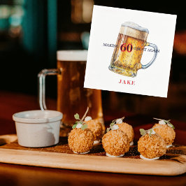 Making 60 Great Again Beer Birthday Party スタンダードカクテルナプキン