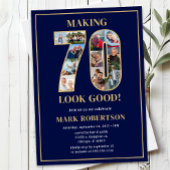 Making 70 Look Good Photo Birthday 招待状