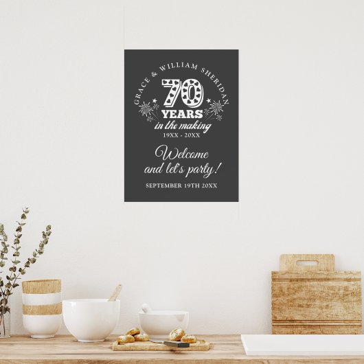Making 70th Anniversary Welcomeの看板 ポスター (キッチン)
