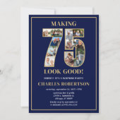 Making 75 Look Good Photo Surprise Birthday 招待状 (正面)