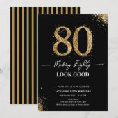 Making 80 Look Good Birthday 招待状 (正面/裏面)