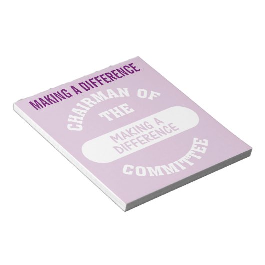 Making a Difference Committeeの会長 ノートパッド (アングル)