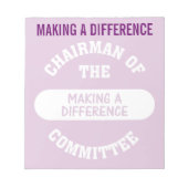 Making a Difference Committeeの会長 ノートパッド (正面)