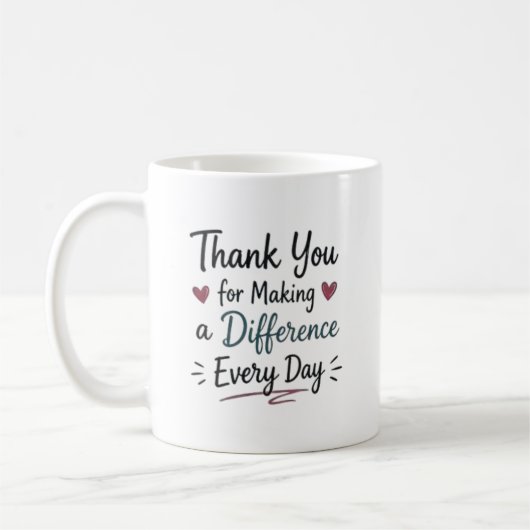 Making a Difference Every Day Personalized コーヒーマグカップ (左)