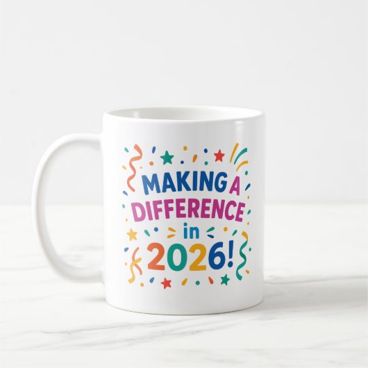 "Making a Difference in 2026" New Year Celebration コーヒーマグカップ (左)