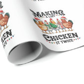 Making A List Chicken It Twice Christmas Xmas ラッピングペーパー (ロールコーナー)