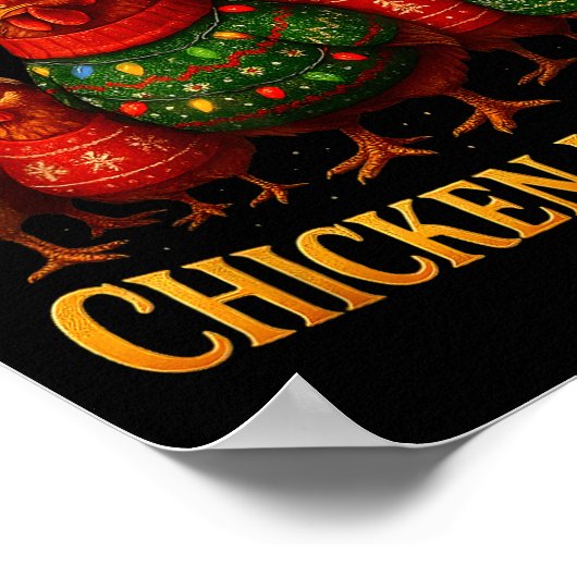 Making A List Chicken It Twice Funny Christmas ポスター (角)