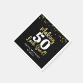 MAKING AGE LOOK GOODブラック金ゴールド誕生日 スタンダードカクテルナプキン (角)
