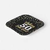 MAKING AGE LOOK GOODブラック金ゴールド誕生日 ペーパープレート (傾斜あり)