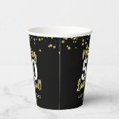 MAKING AGE LOOK GOODブラック金ゴールド誕生日 紙コップ (右)