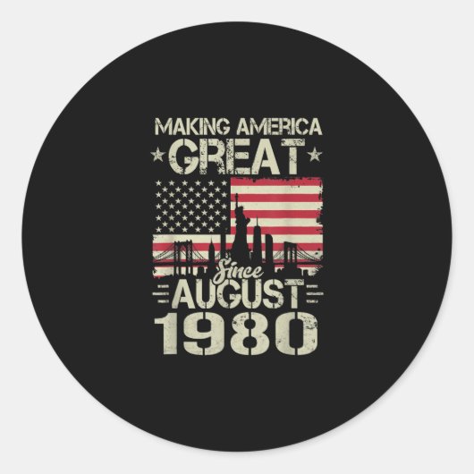 Making America 素晴らし Since 威厳がある America Gift 19 ラウンドシール (正面)