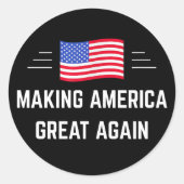 Making America Great Again ラウンドシール (正面)