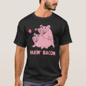 Making Bacon Pink Pigs Graphic Men Women Pig Tシャツ (正面)