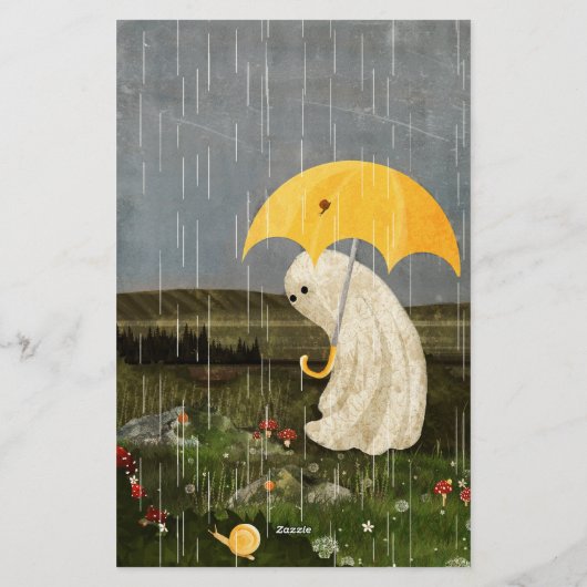 Making Friends - Cute Ghost Lined Writing Paper 便箋 (裏面)