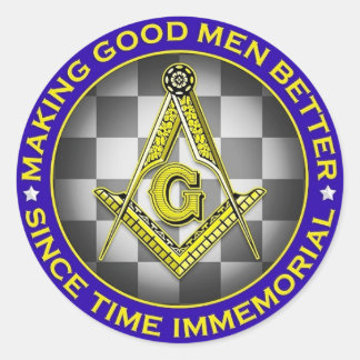 Making Good Men Better Masonic Sticker ラウンドシール