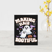 Making Hair Bootifulハロウィン不気味幽霊 カード (黄色い花)