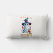 Making hair Booutiful怖いおもしろい幽霊ハロウィン ランバークッション (裏面)