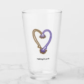 Making It Work Mug Quirky Heart  Glass タンブラーグラス (正面)