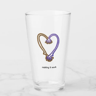 Making It Work Mug Quirky Heart  Glass タンブラーグラス