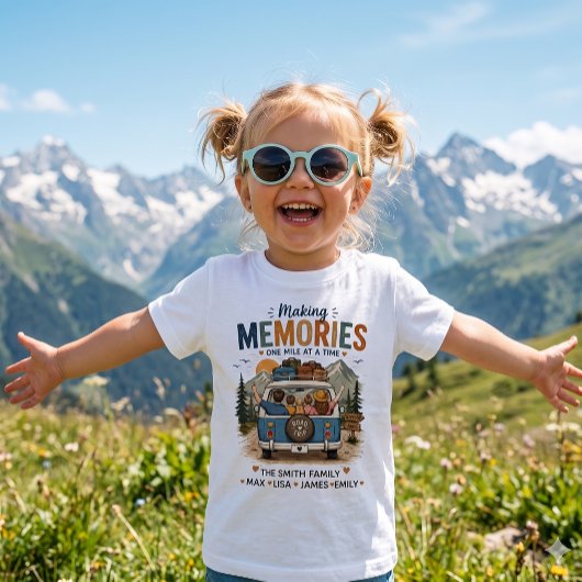 Making Memories One Mile at a Time | Custom Family ベビーTシャツ