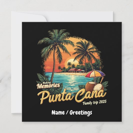 Making Memories Punta Cana Family Trip 2025 招待状 (正面)