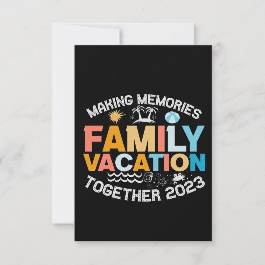 Making Memories Toegether Family Vacation 2023 サンキューカード (正面)