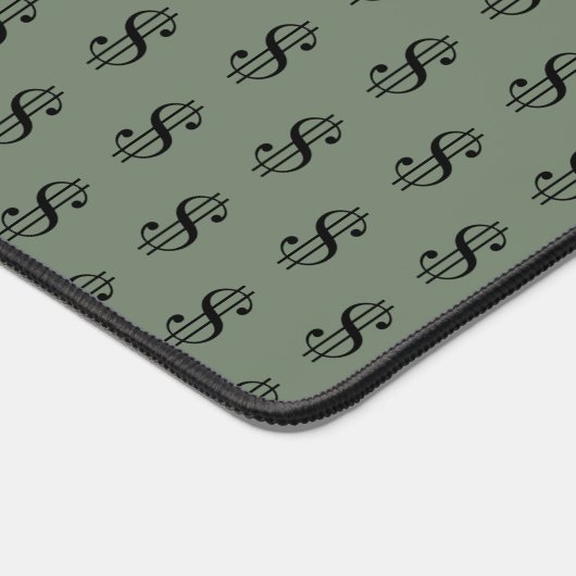 Making Moneyおもしろいドル記号パターン（名前） デスクマット (コーナー)