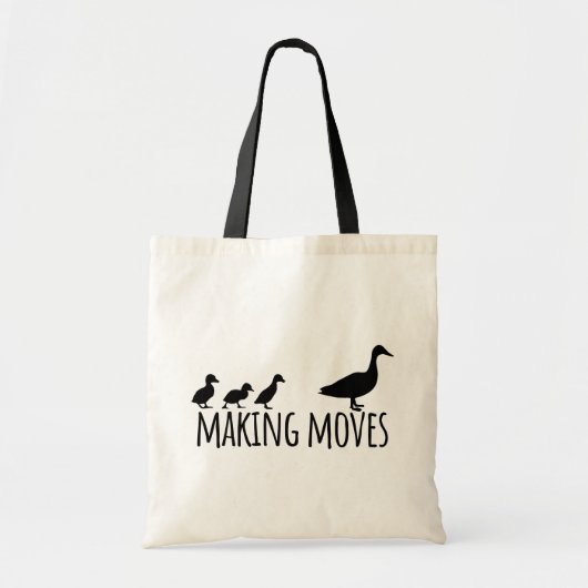 Making Moves Mama Duck and Ducklings Motivational トートバッグ (正面)