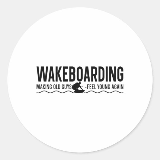 Making Old 感じ Guake Wakeboarder ラウンドシール (正面)