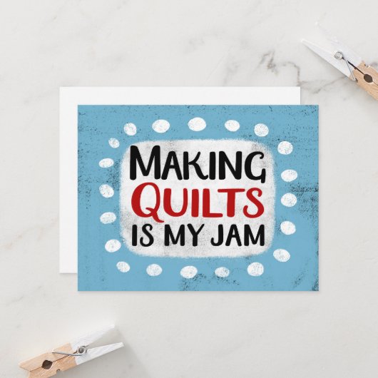 Making QuiltsはMy Jam Greeting Card カード (正面/裏面インサイチュ)