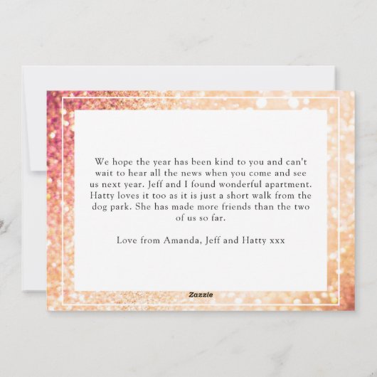 Making Spirits明るいカスタム写真ハッピーホリデー シーズンカード (裏面)