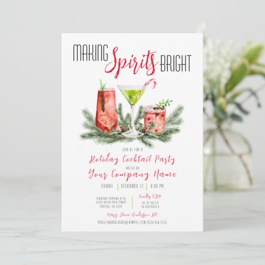 Making Spirits明るい会社のカクテルパーティー 招待状 (スタンド正面)