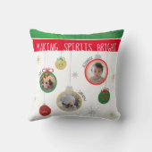 Making Spirits明るい写真クリスマス装飾用クッション クッション (裏面)