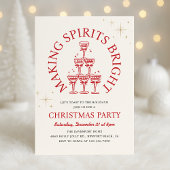 Making Spirits Bright Champagne Christmas Party 招待状