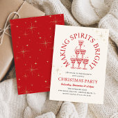 Making Spirits Bright Champagne Christmas Party 招待状