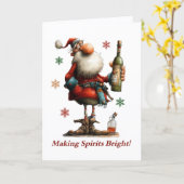 Making Spirits Bright Christmas Card カード (黄色い花)