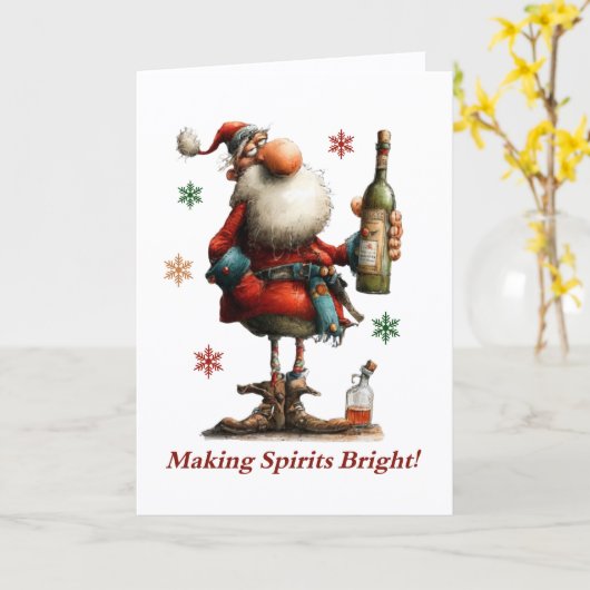 Making Spirits Bright Christmas Card カード (黄色い花)