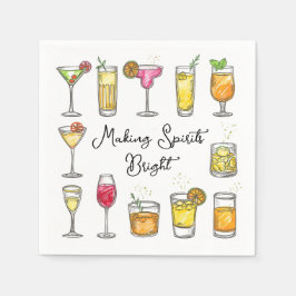 Making Spirits Bright Christmas Cocktail スタンダードカクテルナプキン