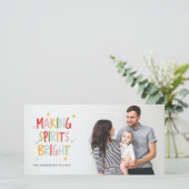 MAKING SPIRITS BRIGHT Christmas Photo Card シーズンカード (スタンド正面)