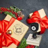 Making Spirits Bright Custom return address ラバースタンプ