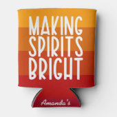 Making Spirits Bright Funny Thanksgiving Party 缶クーラー (正面)