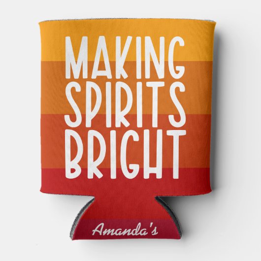 Making Spirits Bright Funny Thanksgiving Party 缶クーラー (正面)