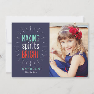Making Spirits Bright Holdayフォトカード シーズンカード