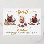 Making Spirits Bright | Holiday Cocktail Party 箔招待状 (正面)