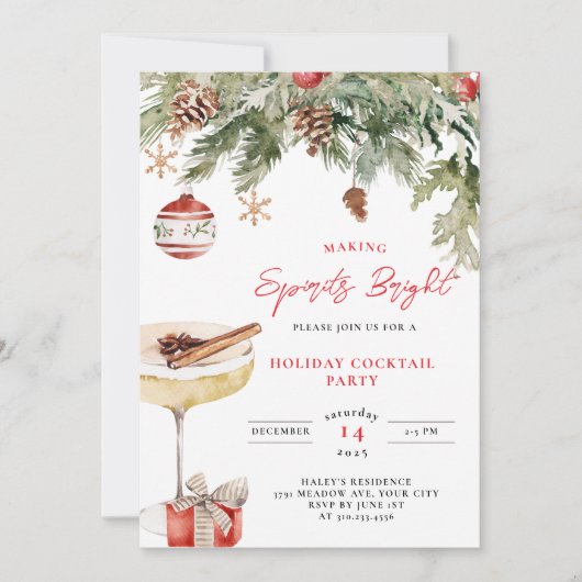 Making Spirits Bright Holiday Party 招待状 (正面)