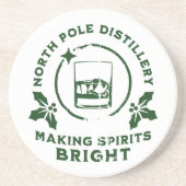 Making Spirits Bright North Pole Distillery Green コースター (正面)