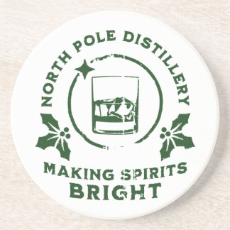 Making Spirits Bright North Pole Distillery Green コースター