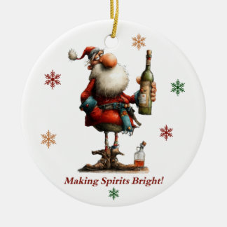 Making Spirits Bright Ornament セラミックオーナメント