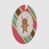 Making Spirits Bright Reindeer Gingerbread写真 オーナメント (正面)